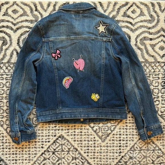 Crewcuts Jean jacket with adorable patches size 10 - Picture 3 of 3
